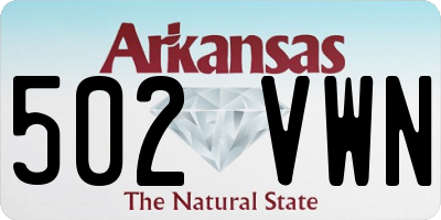 AR license plate 502VWN