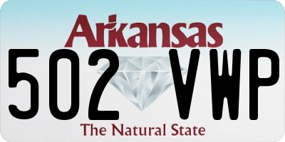 AR license plate 502VWP