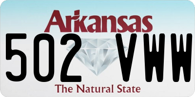 AR license plate 502VWW