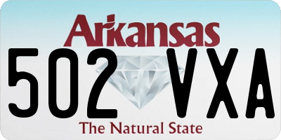 AR license plate 502VXA
