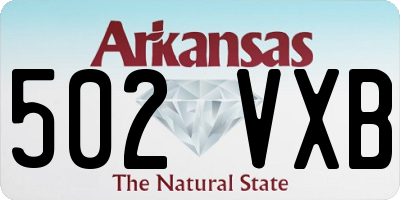 AR license plate 502VXB