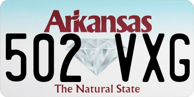 AR license plate 502VXG