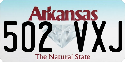 AR license plate 502VXJ