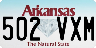 AR license plate 502VXM
