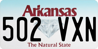 AR license plate 502VXN