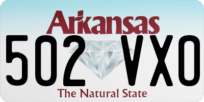 AR license plate 502VXO