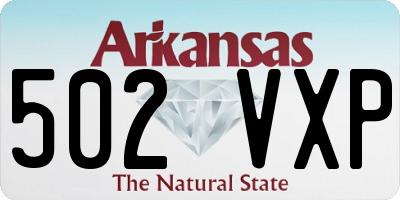 AR license plate 502VXP