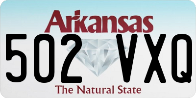 AR license plate 502VXQ