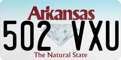 AR license plate 502VXU
