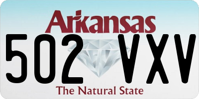 AR license plate 502VXV