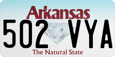 AR license plate 502VYA