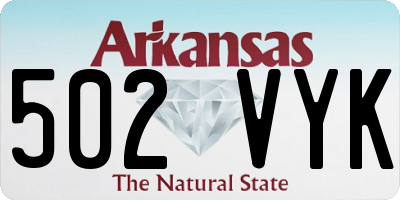 AR license plate 502VYK