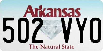 AR license plate 502VYO