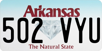 AR license plate 502VYU