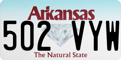 AR license plate 502VYW