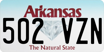 AR license plate 502VZN