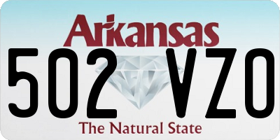 AR license plate 502VZO