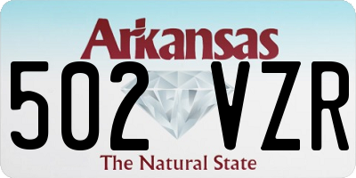 AR license plate 502VZR
