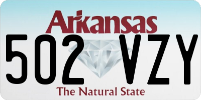 AR license plate 502VZY