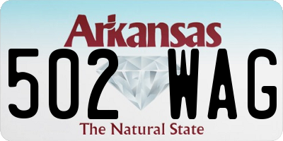 AR license plate 502WAG