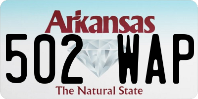 AR license plate 502WAP
