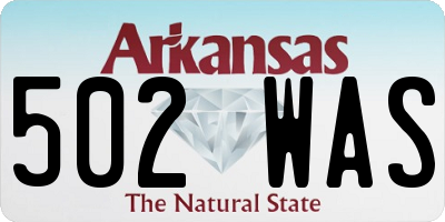 AR license plate 502WAS