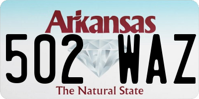 AR license plate 502WAZ