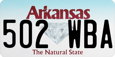 AR license plate 502WBA
