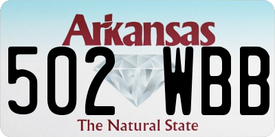 AR license plate 502WBB
