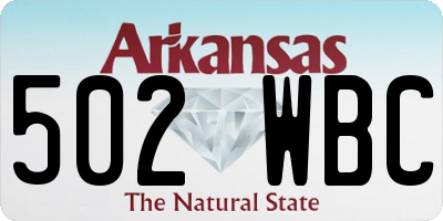 AR license plate 502WBC
