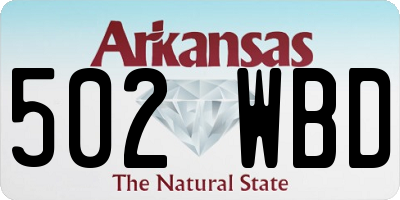 AR license plate 502WBD