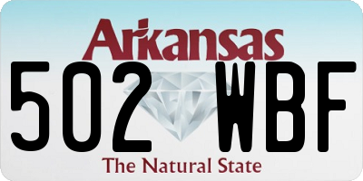 AR license plate 502WBF