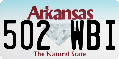 AR license plate 502WBI