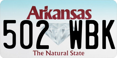 AR license plate 502WBK