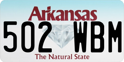 AR license plate 502WBM