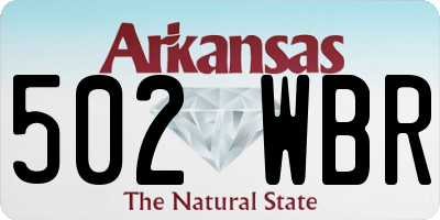 AR license plate 502WBR
