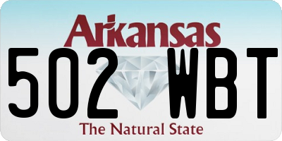 AR license plate 502WBT