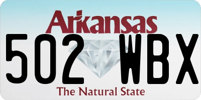 AR license plate 502WBX