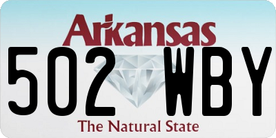 AR license plate 502WBY