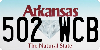 AR license plate 502WCB