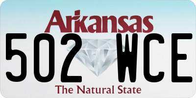 AR license plate 502WCE