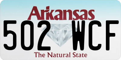 AR license plate 502WCF