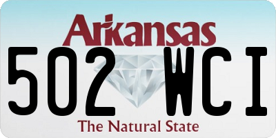 AR license plate 502WCI