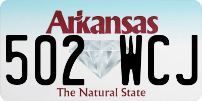 AR license plate 502WCJ