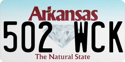 AR license plate 502WCK