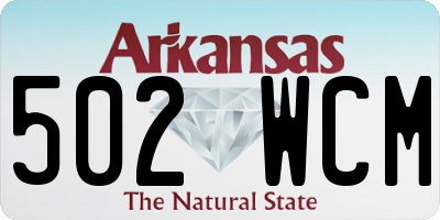 AR license plate 502WCM