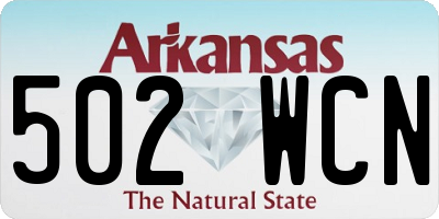 AR license plate 502WCN