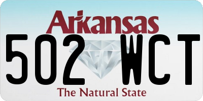 AR license plate 502WCT
