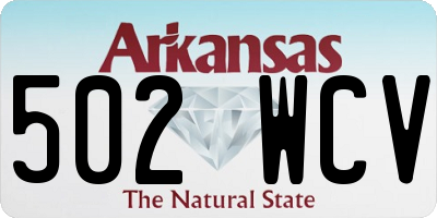 AR license plate 502WCV