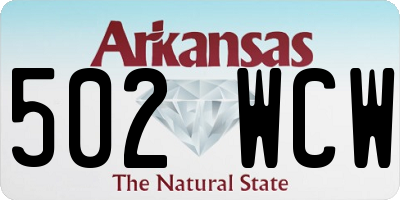 AR license plate 502WCW